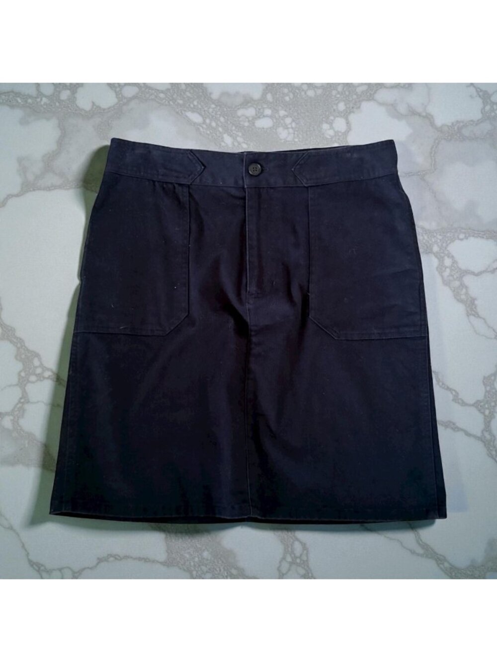 RALPH LAUREN Vintage Black Cotton Blend Casual Skirt Size 10